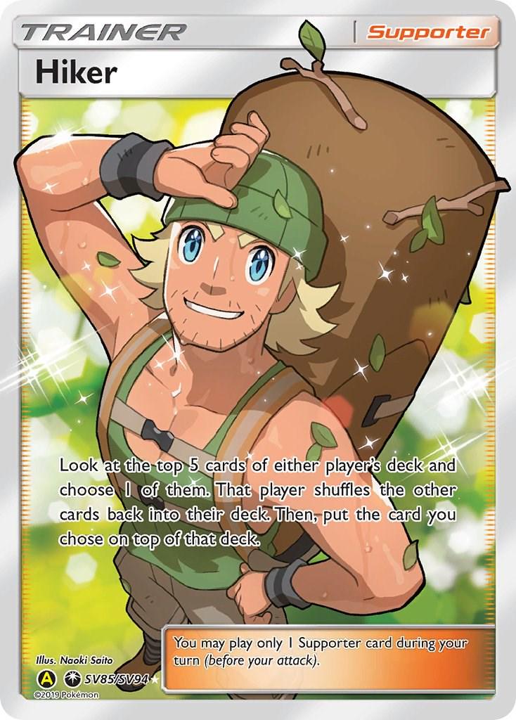 Hidden Fates Hiker Pokémon card